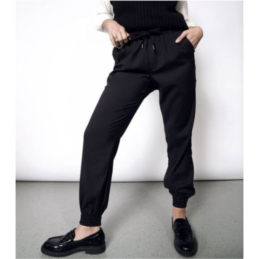 Wildfang Empower Drawstring Pant Jogger Trousers Black XS NWT Tomboy Chic Edgy